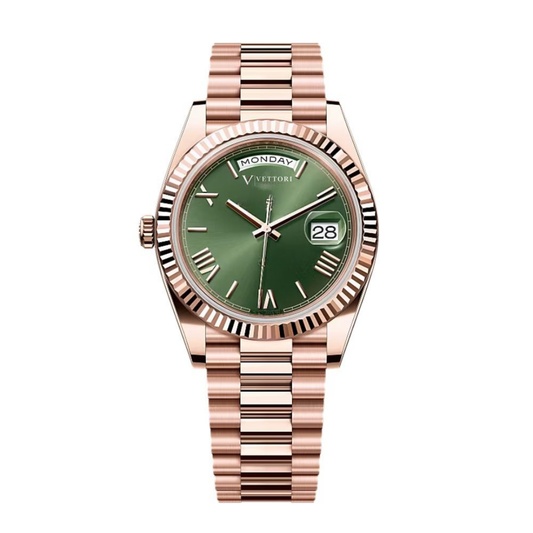 Vettori Executive Day-Date 40mm – Green Sunburst Dial