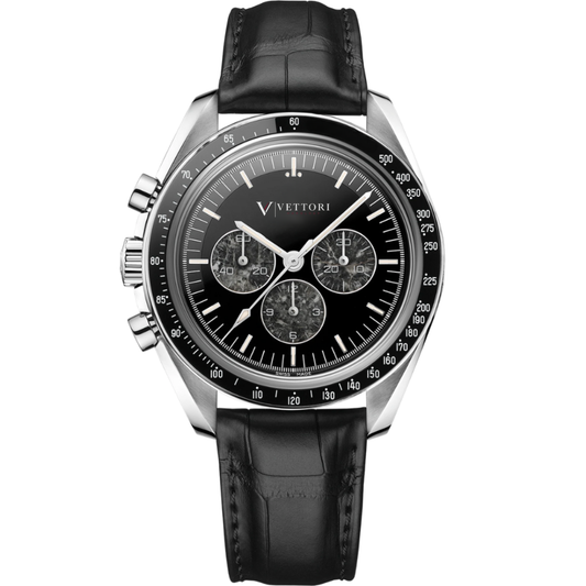 Vettori Heritage Chronograph 39mm – Black Dial