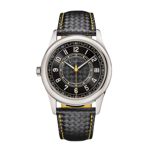 Vettori Modern Classic 40mm – Black Dial with Orange Accents