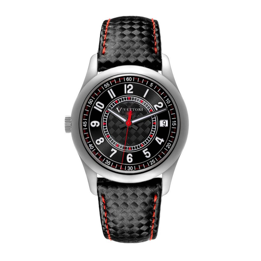 Vettori Modern Classic 40mm – Blue Dial with Orange Accents